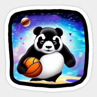 Big Panda Play Basket on Mars Sticker